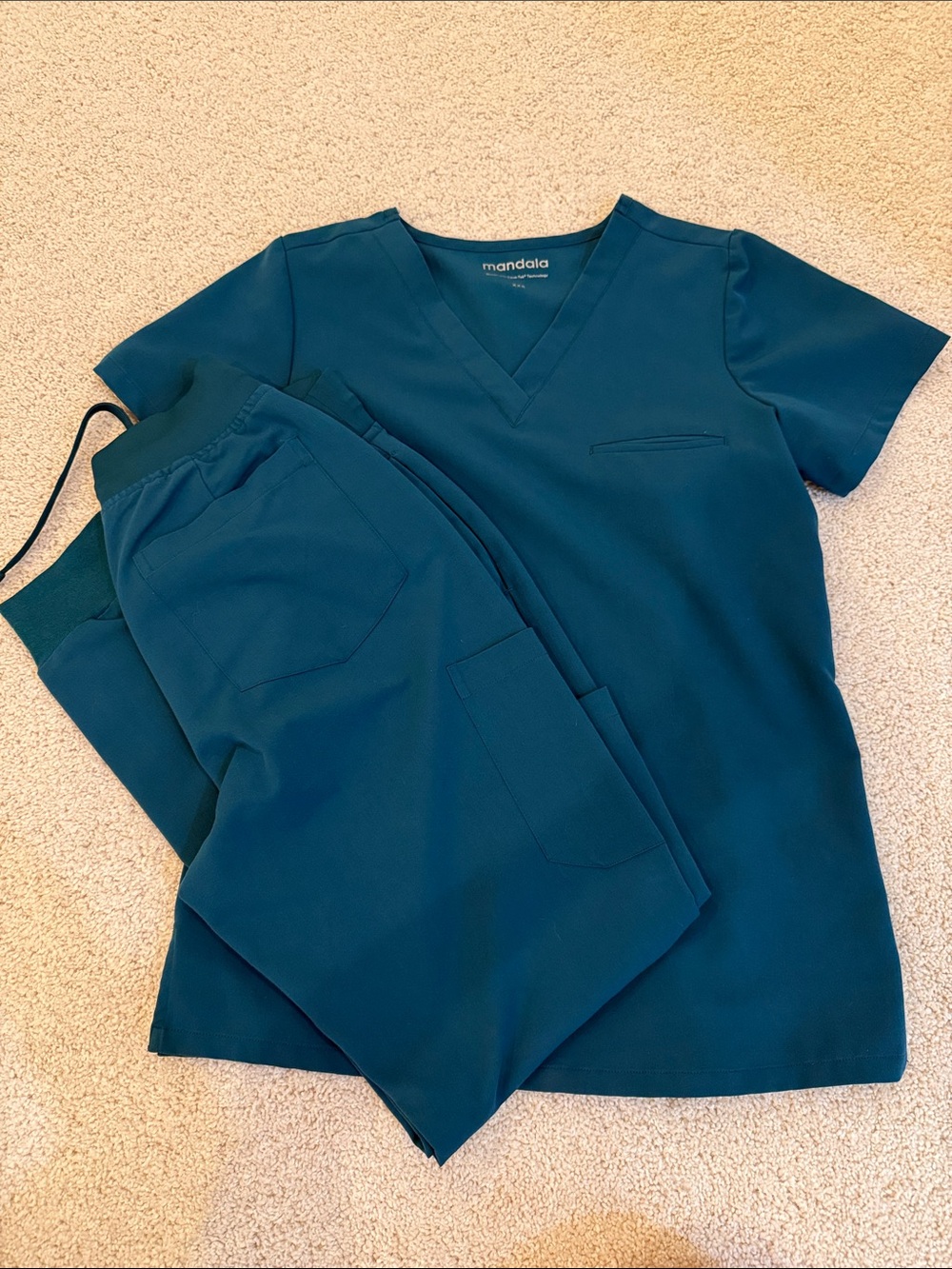 Mandala Scrubs Matching Scrub Set in peacock